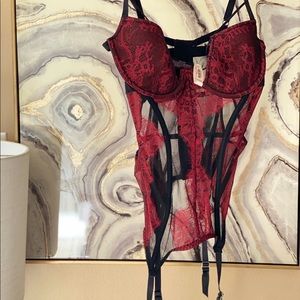 COPY - NEW WITH TAGS! Red and black lace VS lingerie